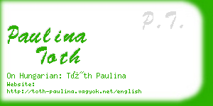 paulina toth business card